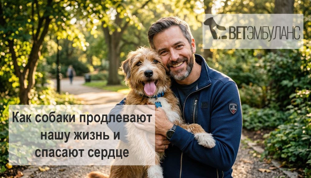 Как собака помогает сердцу и продлевает жизнь: регулярные прогулки, меньше стресса и рисков инфаркта. А приёмной собаке — осмотр и скидка в «Ветэмбуланс» Как собака помогает сердцу и продлевает жизнь: регулярные прогулки, меньше стресса и рисков инфаркта. А приёмной собаке — осмотр и скидка в «Ветэмбуланс»